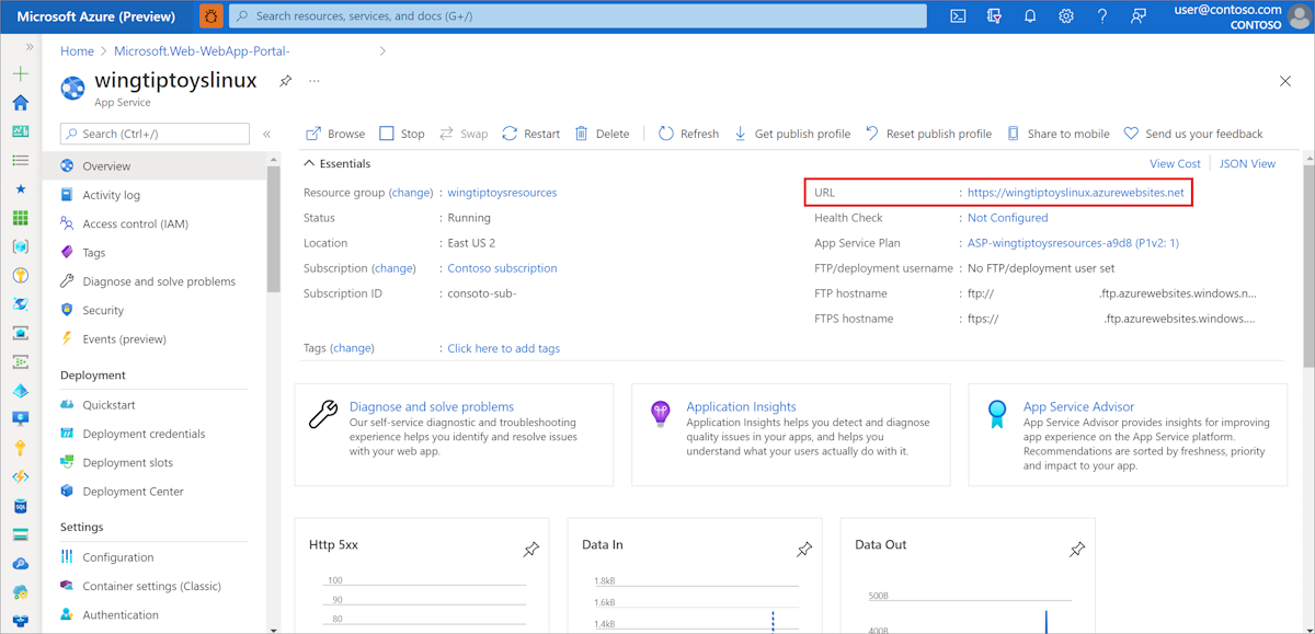 Abrufen der Bereitstellungs-URL