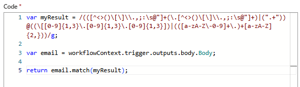 Screenshot showing the finished Consumption logic app workflow.