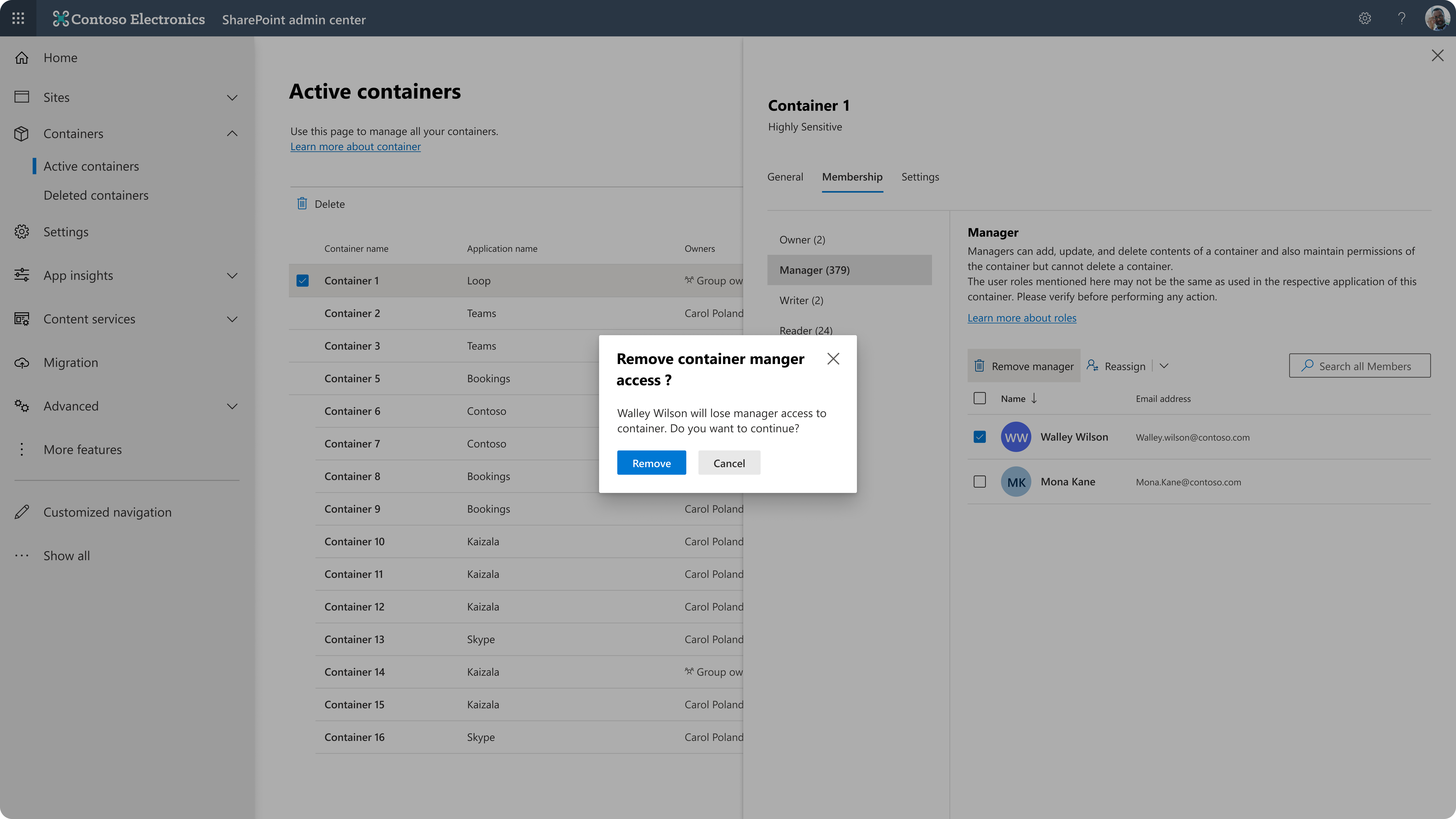 SPE Container remove