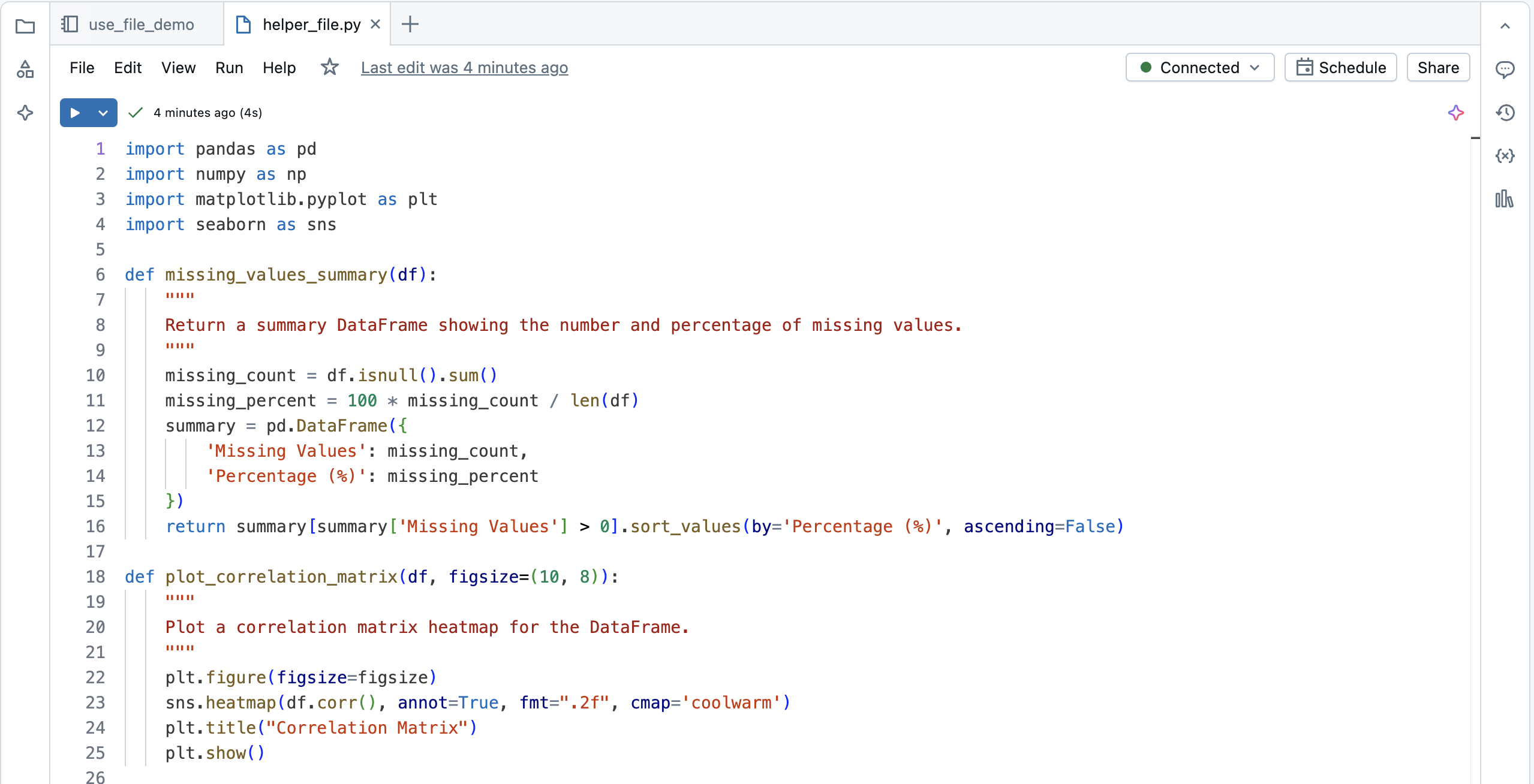 Archivo que define funciones.