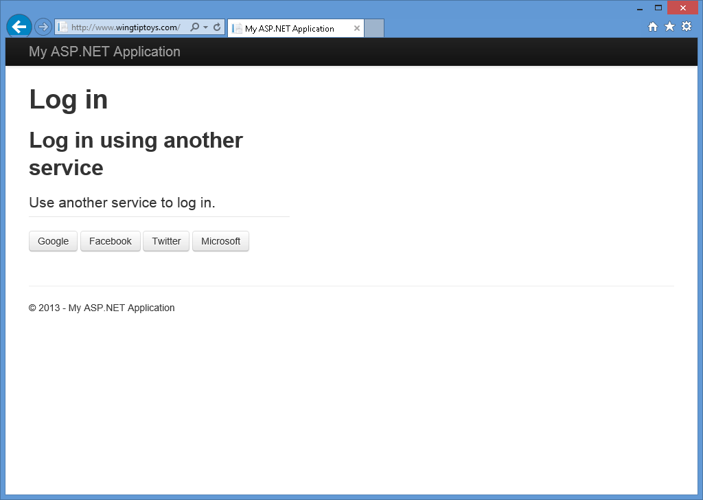Imágenes de proveedores externos solo para inicio de sesión
