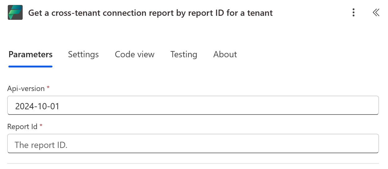 Ottenere un report di connessione tra tenant in base all'ID report per uno screenshot del tenant.