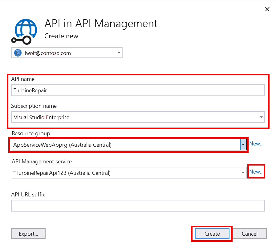 API Management インスタンスと API を作成する