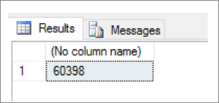 クエリ結果のスクリーンショット。