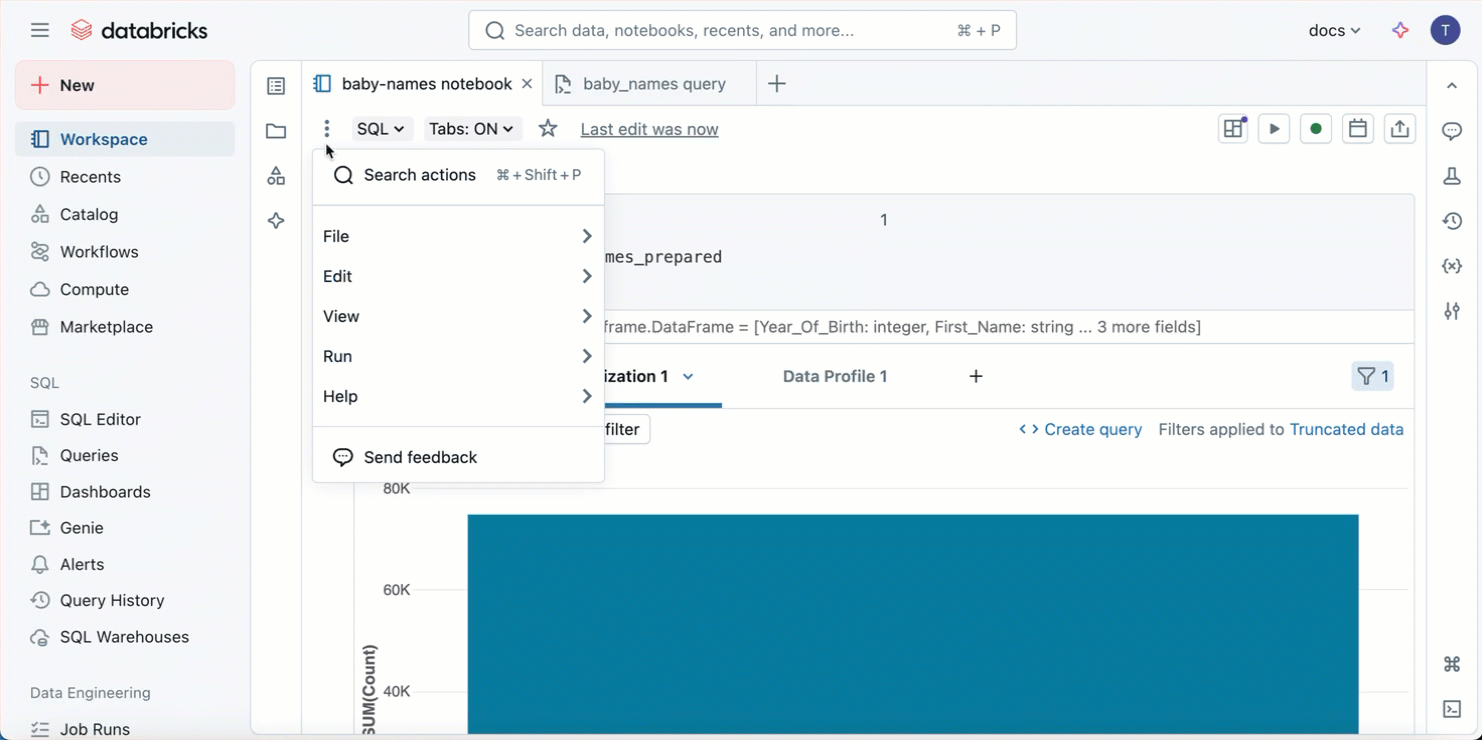 カスタム SQL 形式の設定にアクセスする
