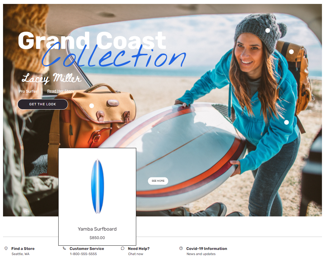 アクティブなイメージ モジュールのプレビュー ポップアップ ウィンドウのスクリーンショット。