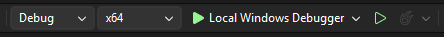 Visual Studio - [デバッグの開始] ドロップダウンに「ローカル ウィンドウ デバッガー」というテキストを表示