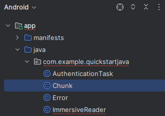 Schermopname van het Java-klassebestand Chunk.