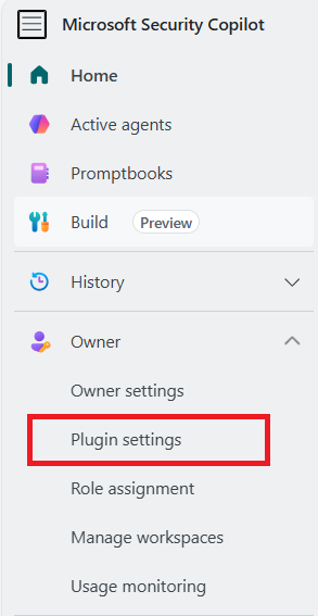 Captura de ecrã a mostrar o menu de definições do plug-in.